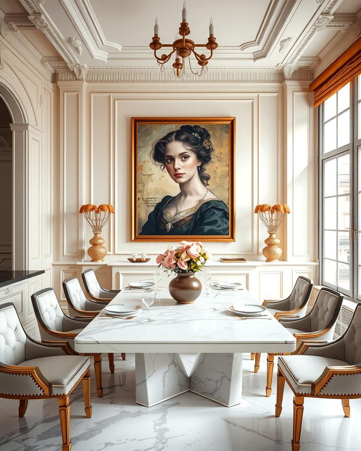 Statement Artwork for a Parisian Gallery Feel - 25 Parisian Dining Room Ideas