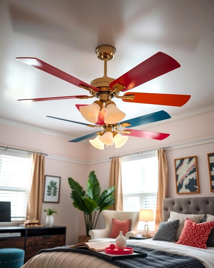 Statement Ceiling Fans - 30 80s Bedroom Ideas