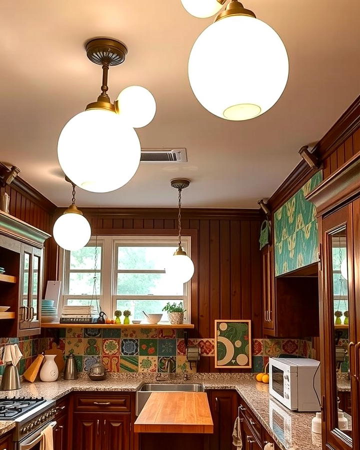 Statement Ceiling Lights - 30 70s Kitchen Ideas