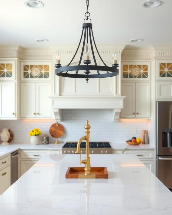 Statement Lighting Fixtures - 25 Transitional Kitchen Ideas