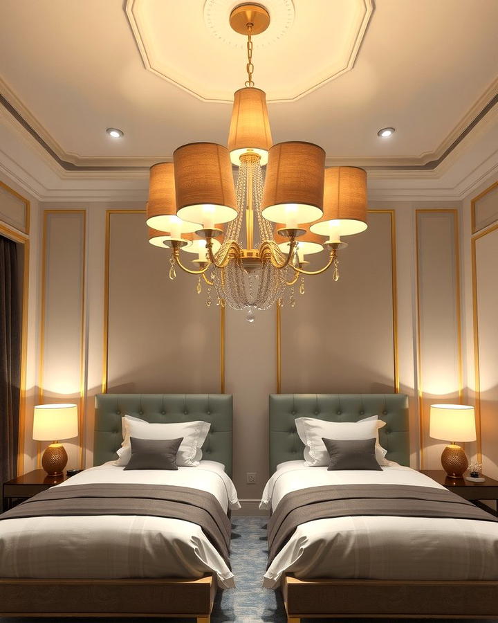 Statement Lighting Fixtures - 25 Twin Bedroom Ideas