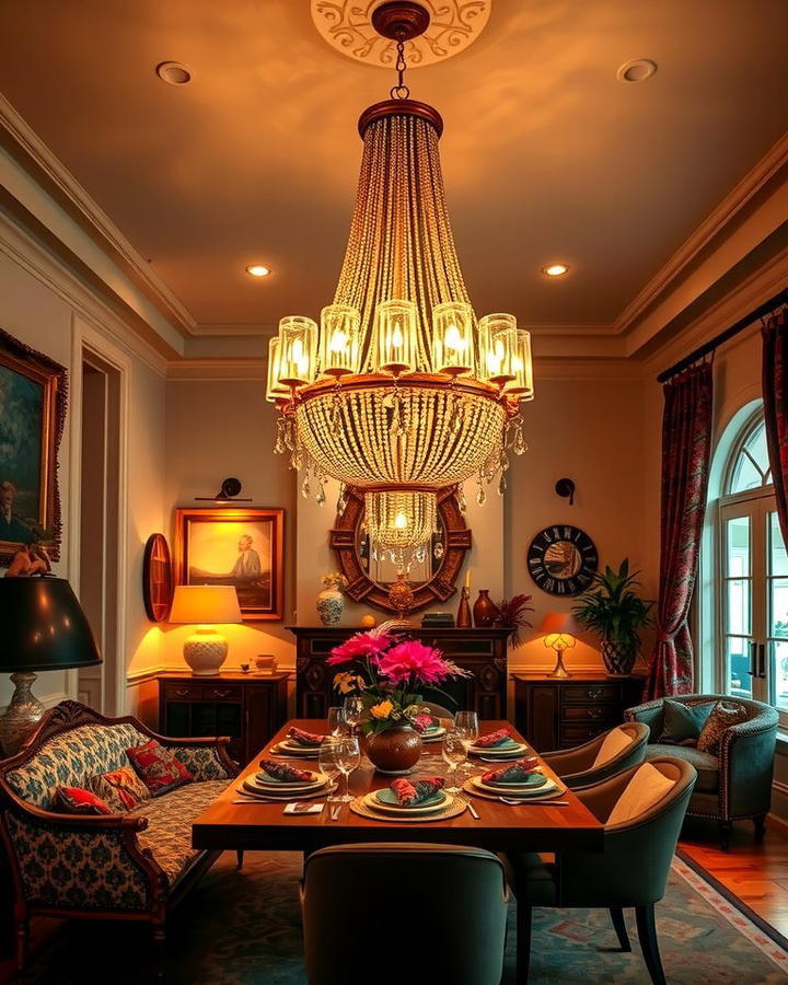 Statement Lighting Fixtures - 30 Bohemian Maximalist Decor Ideas