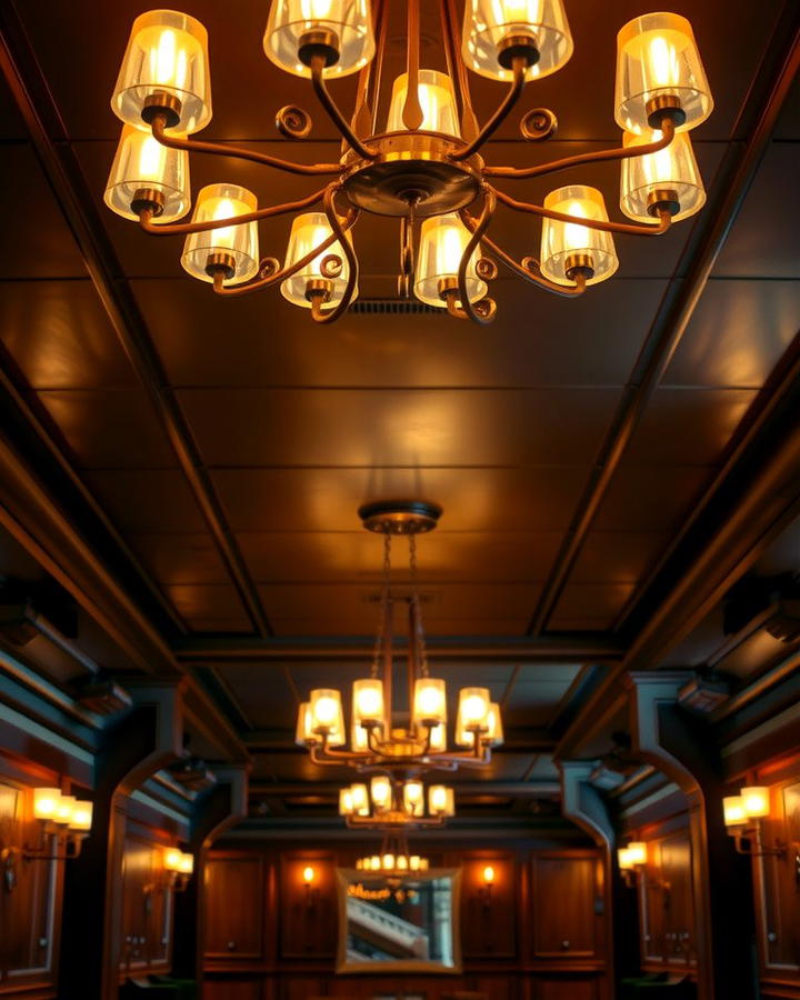 Statement Lighting Fixtures - 30 Cigar Room Ideas