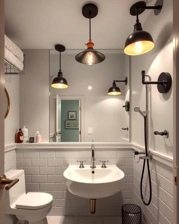 Statement Lighting Fixtures 2 - 25 Teen Bathroom Ideas