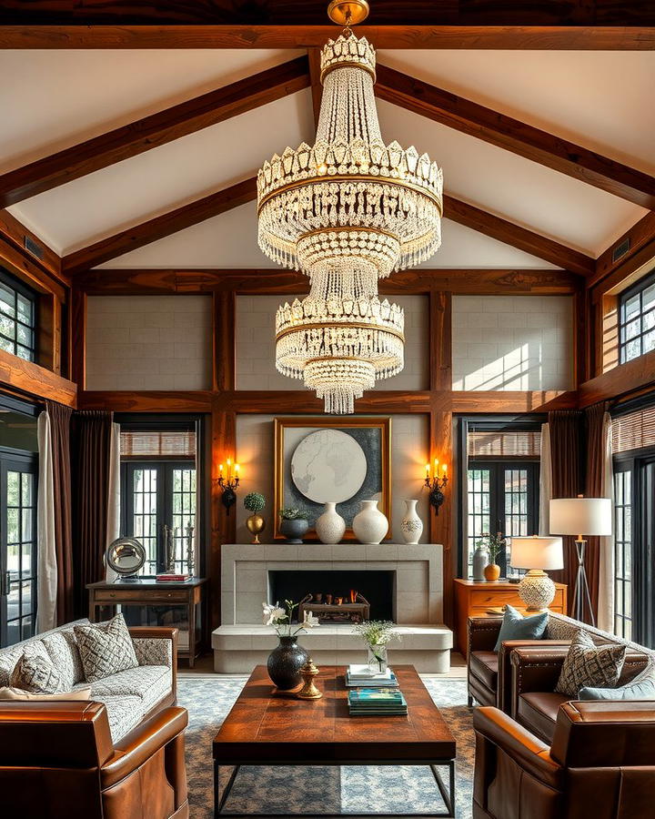 Statement Lighting Fixtures - 25 Ralph Lauren Living Room Ideas