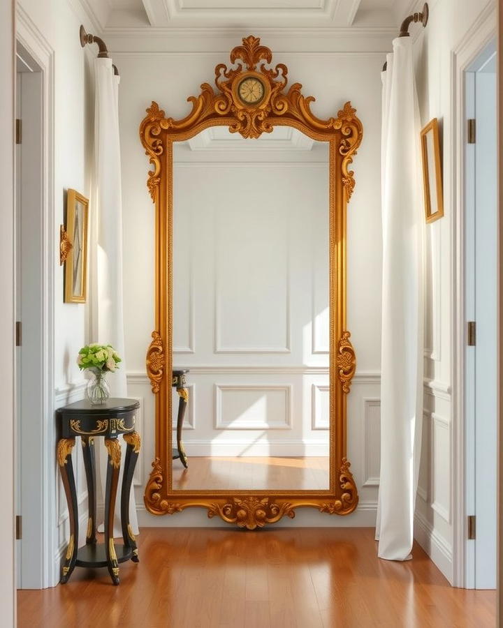 Statement Mirrors - 25 Victorian Hallway Ideas