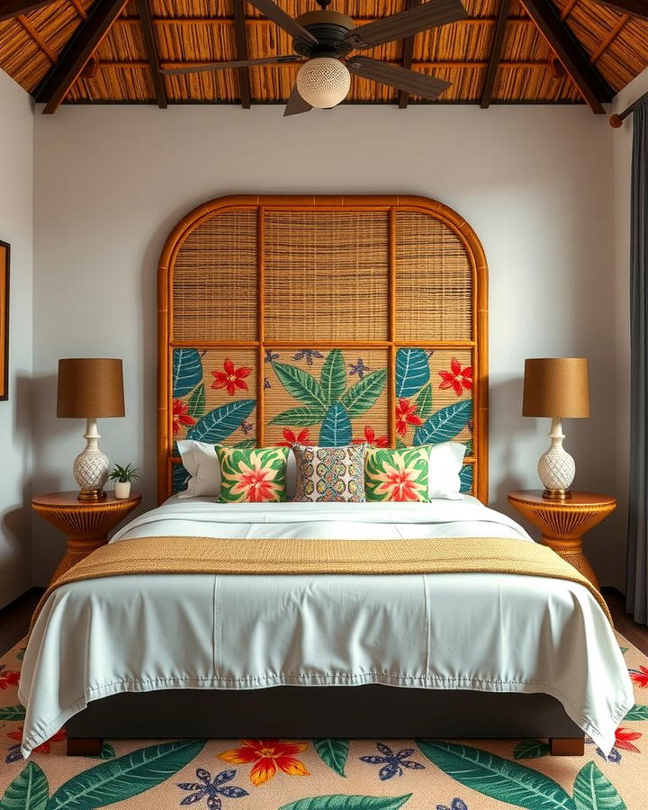 Statement Tropical Headboards - 25 Tropical Bedroom Ideas