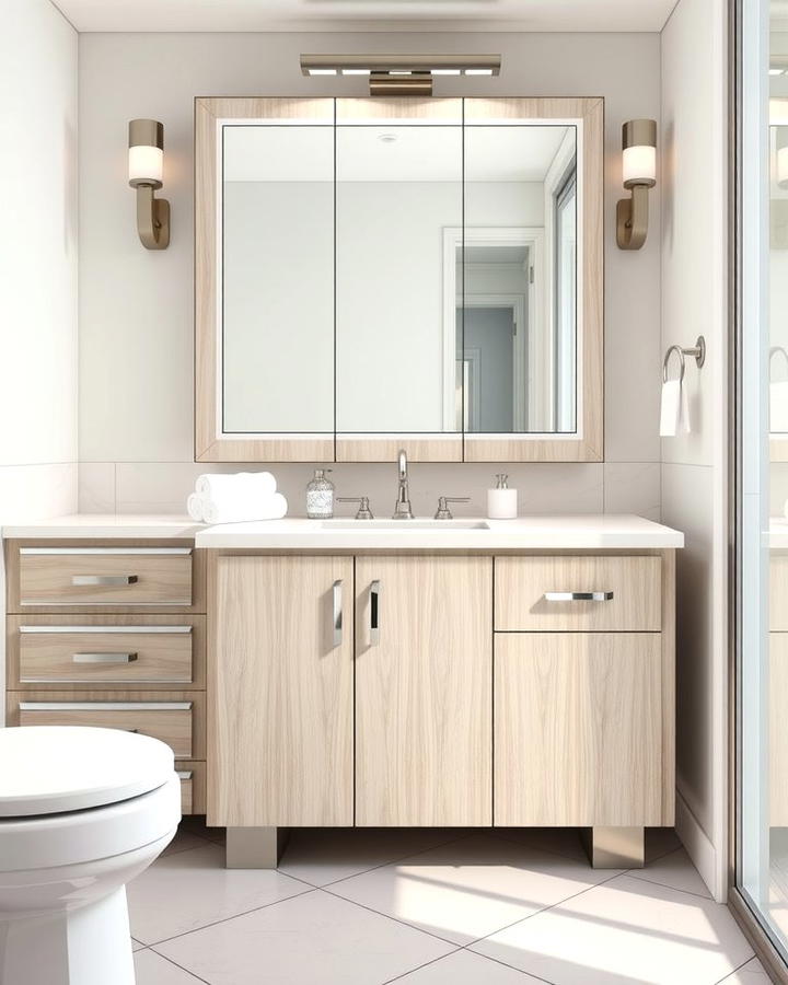 Stepped Vanity Designs - 30 Art Deco Bathroom Ideas