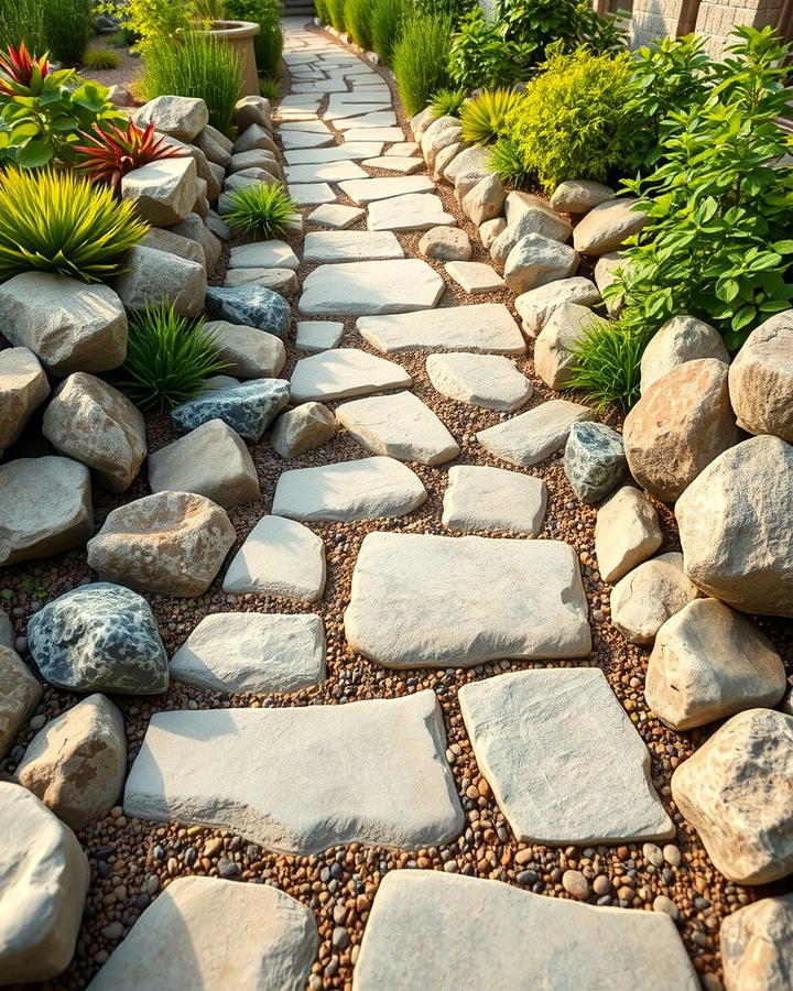 Stepping Stone Borders - 25 River Rock Edging Ideas