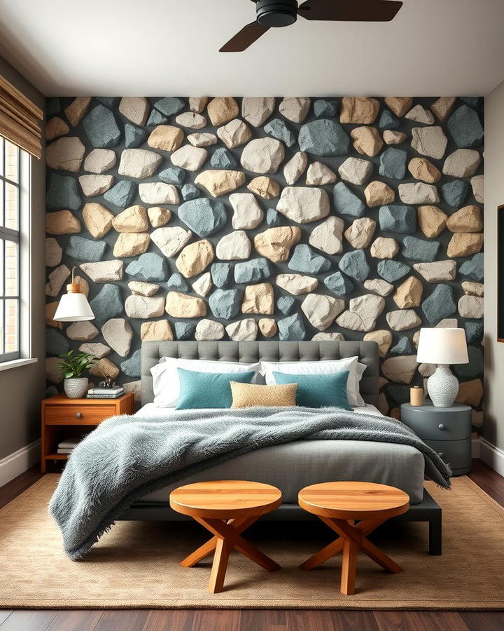 Stone Accent Walls - 25 Viking Bedroom Ideas