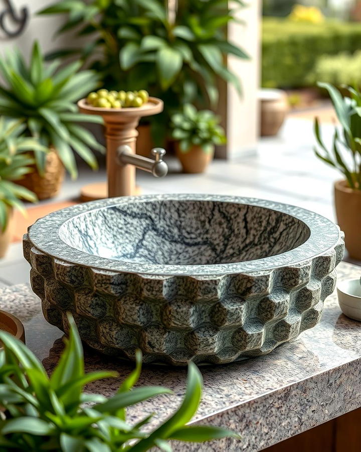 Stone Basin Sink - 25 outdoor sink ideas