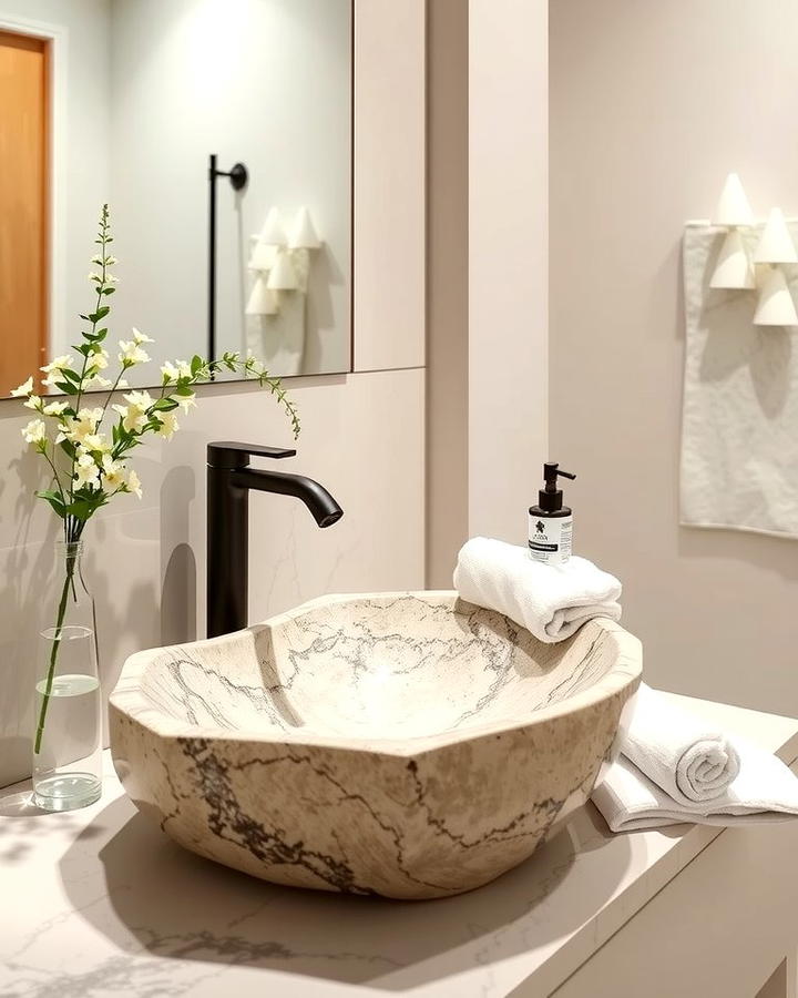 Stone Basin Sinks - 25 Stone Bathroom Ideas