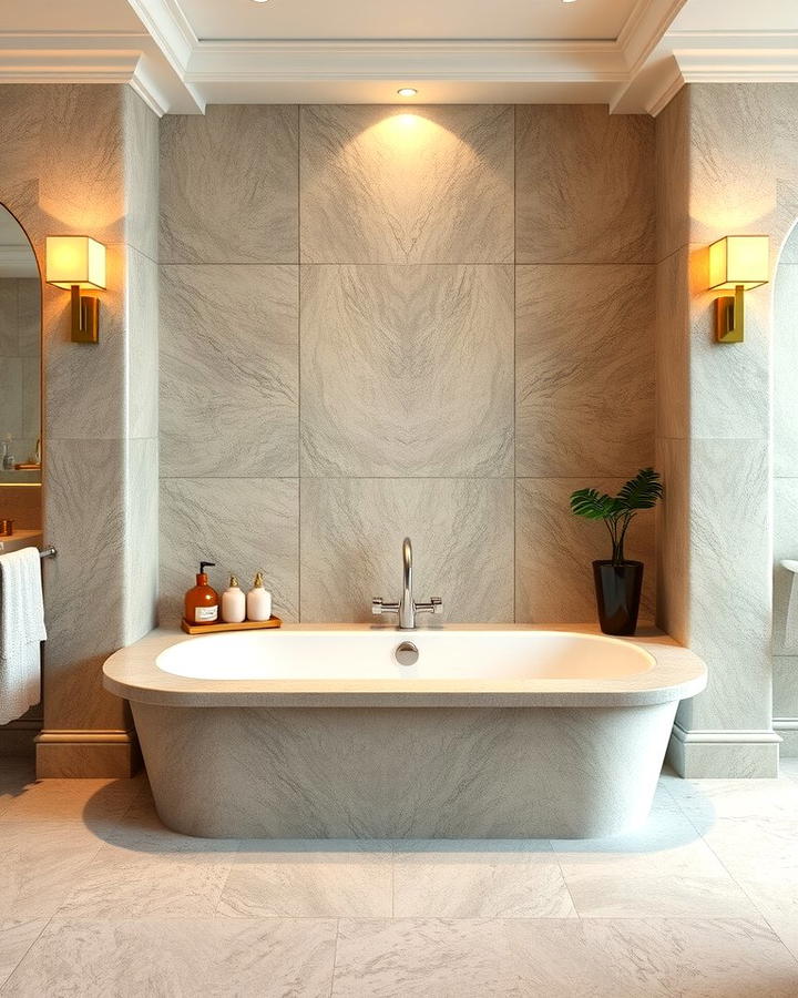 Stone Bathtub Surrounds 2 - 25 Stone Bathroom Ideas