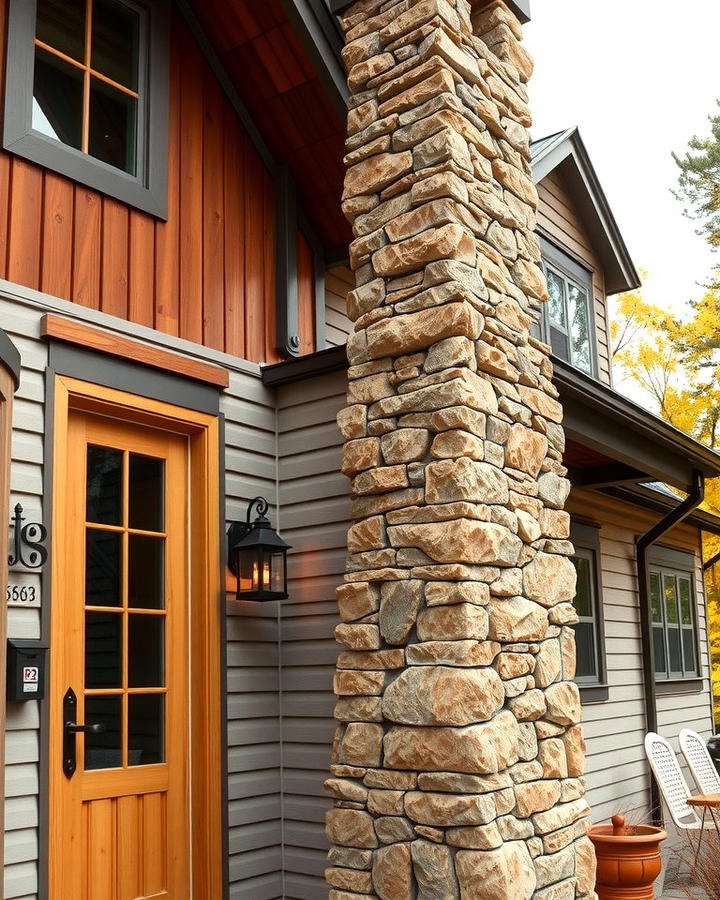 Stone Chimney as a Focal Point - 25 modern cottage house exterior ideas