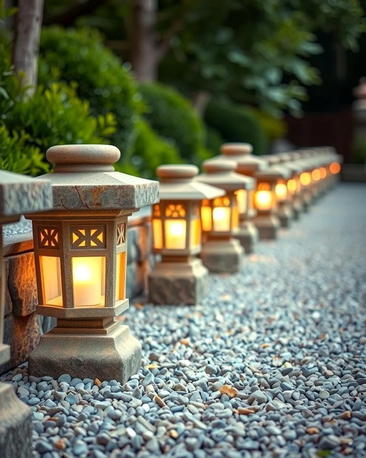 Stone Lantern Accents - 30 Asian Landscaping Ideas