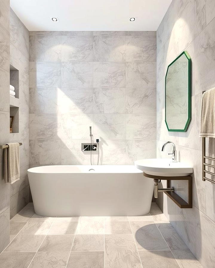 Stone Style Porcelain Tiles - 25 Stone Bathroom Ideas