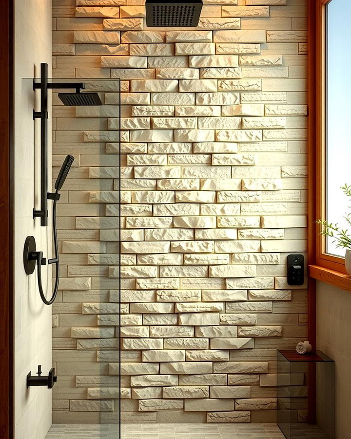 Stone Veneer Shower Walls 2 - 25 Shower Wall Ideas