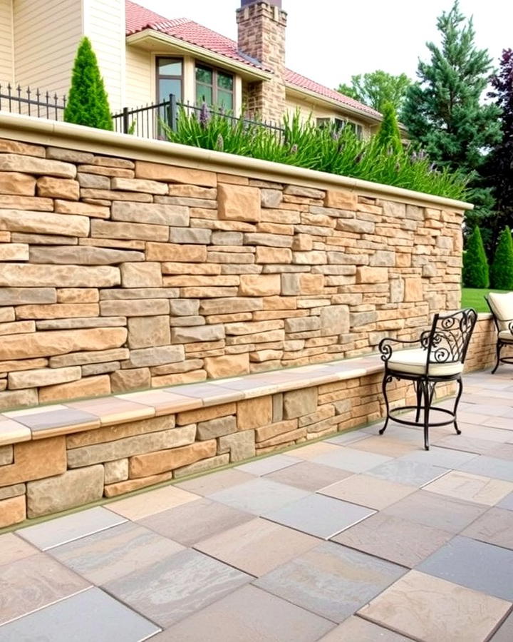 Stone Veneer Wall - 25 Patio Wall Ideas