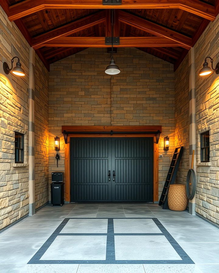 Stone Veneer Walls - 25 Rustic Garage Ideas