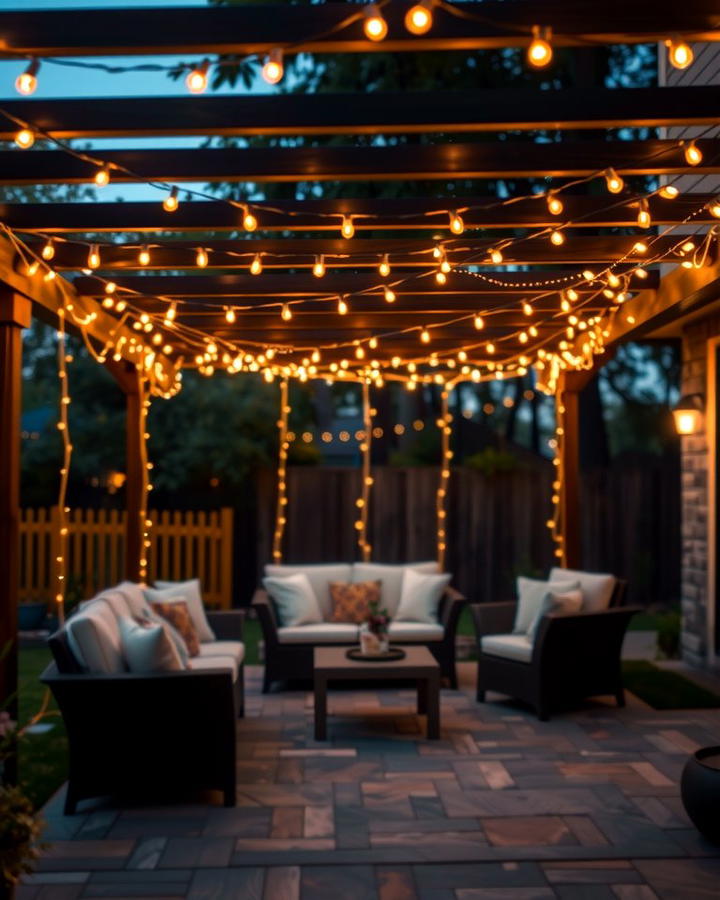 String Lights Ambiance - 25 Small Backyard Patio Ideas