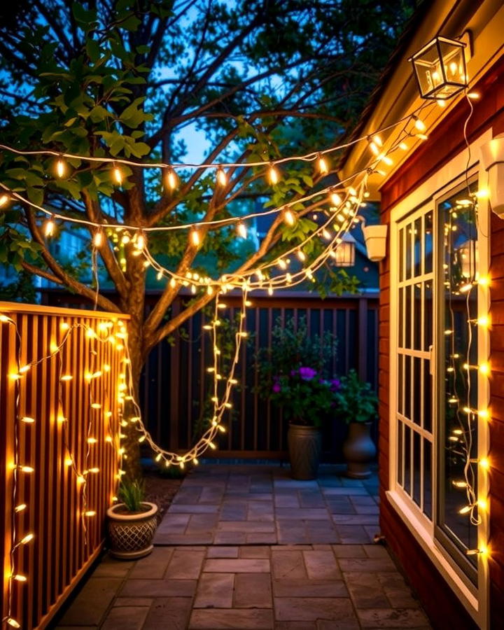 String Lights for Ambiance - 25 Patio Small Garden Ideas