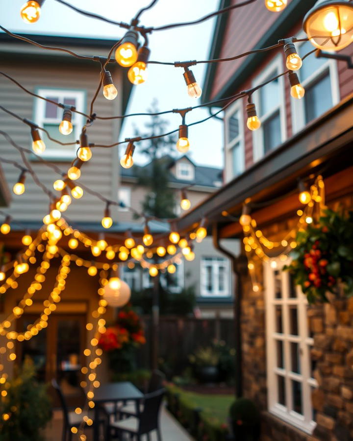 String Lights for a Magical Ambiance - 25 townhouse patio ideas