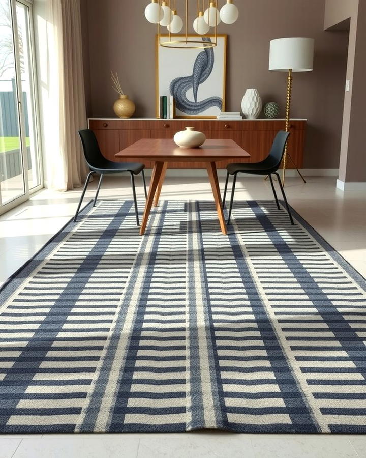 Striped Rugs for a Contemporary Look - 30 Dining Room Rug Ideas