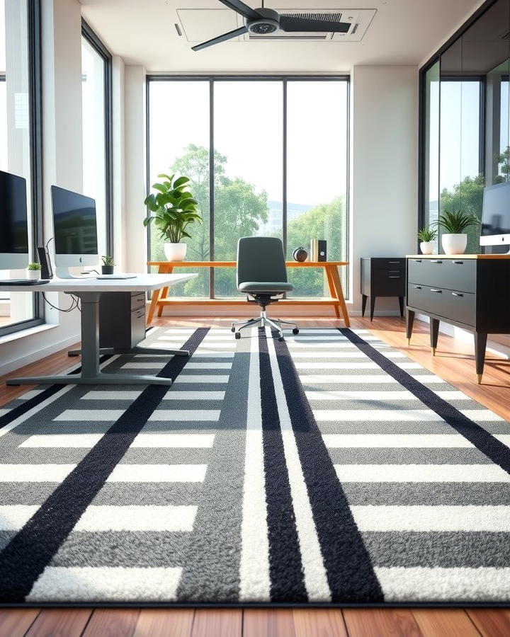 Striped Rugs for a Contemporary Twist - 25 Office Rug Ideas