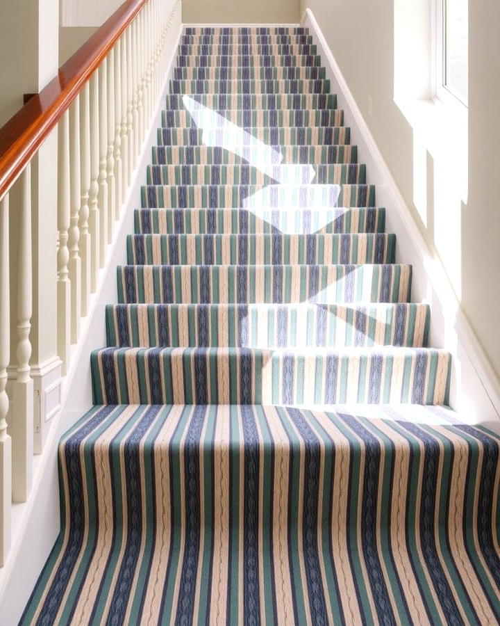 Striped Runners for a Lengthening Effect - 25 Stair Runner Ideas