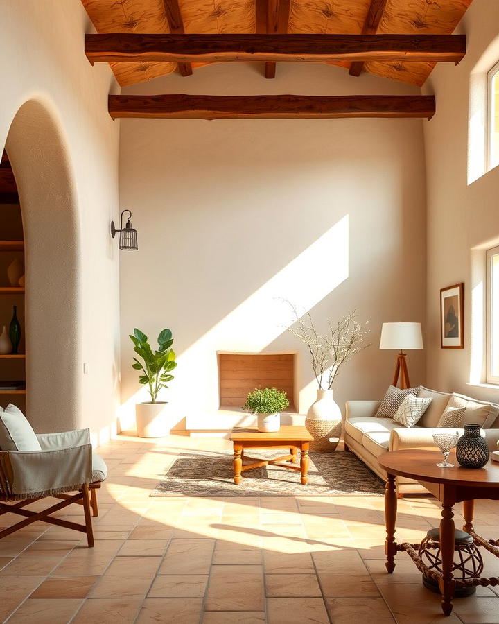 Stucco Walls - 25 Spanish Style Living Room Ideas