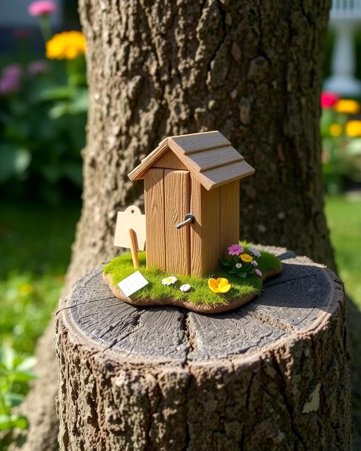 Stump with Fairy Mailbox - 25 Tree Stump Fairy Garden Ideas