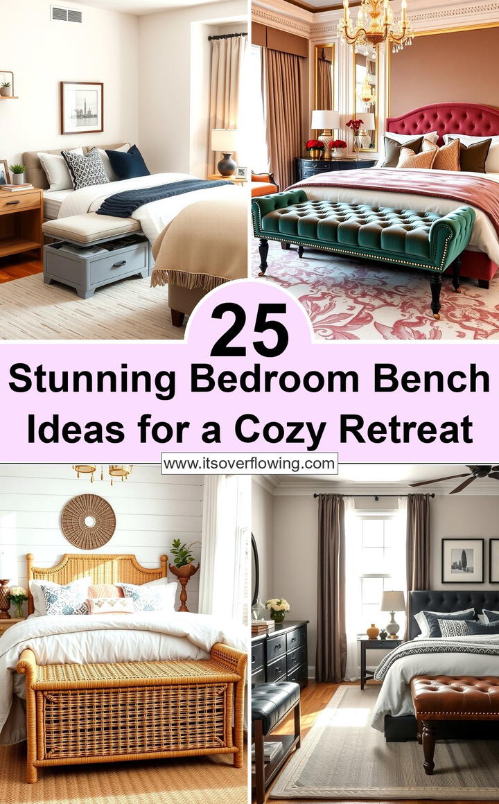 Stunning Bedroom Bench Ideas for a Cozy Retreat