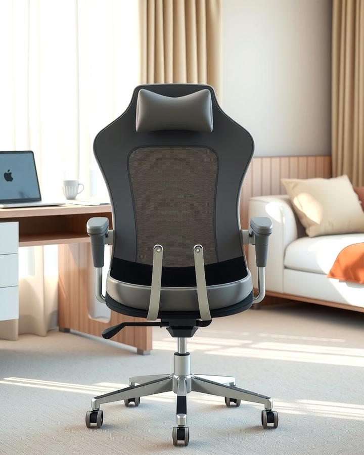 Stylish Desk Chair with Dual Comfort - 25 Office Guest Room Ideas