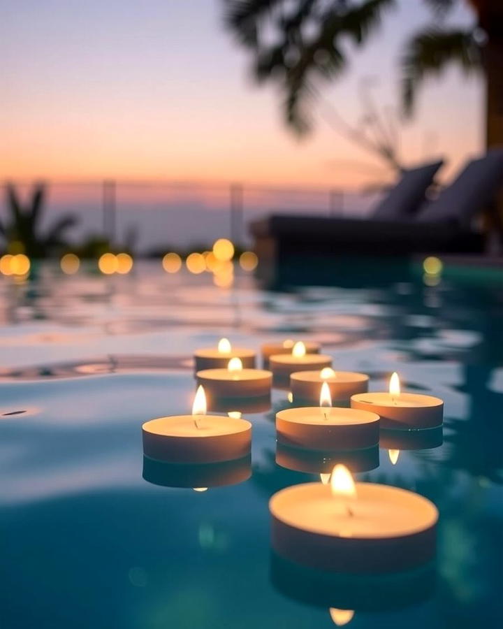 Submersible Tea Lights - 25 Pool Lighting Ideas