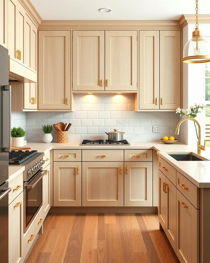 Subtle Elegance with Soft Tones - 30 Kitchens With White Oak Cabinets