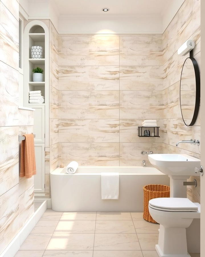 Subway Style for Modern Elegance - 25 Travertine Tile Bathroom Ideas