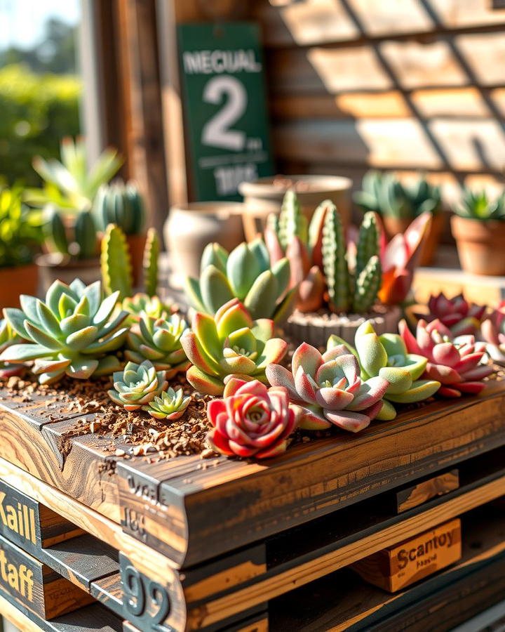 Succulent Pallet Garden - 25 Succulent Garden Ideas