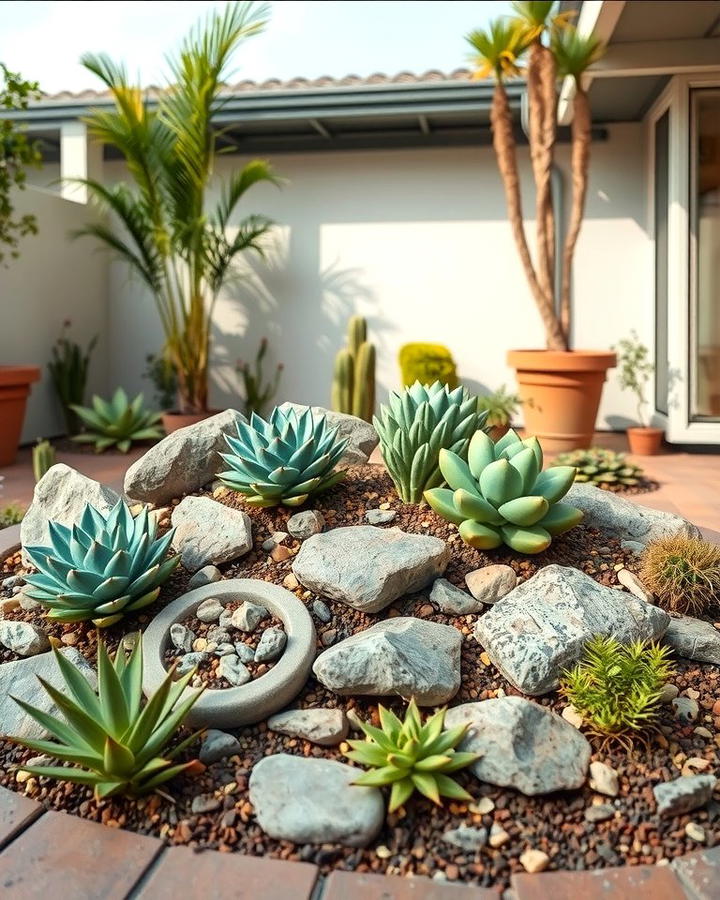 Succulent Rock Gardens - 25 Patio Small Garden Ideas