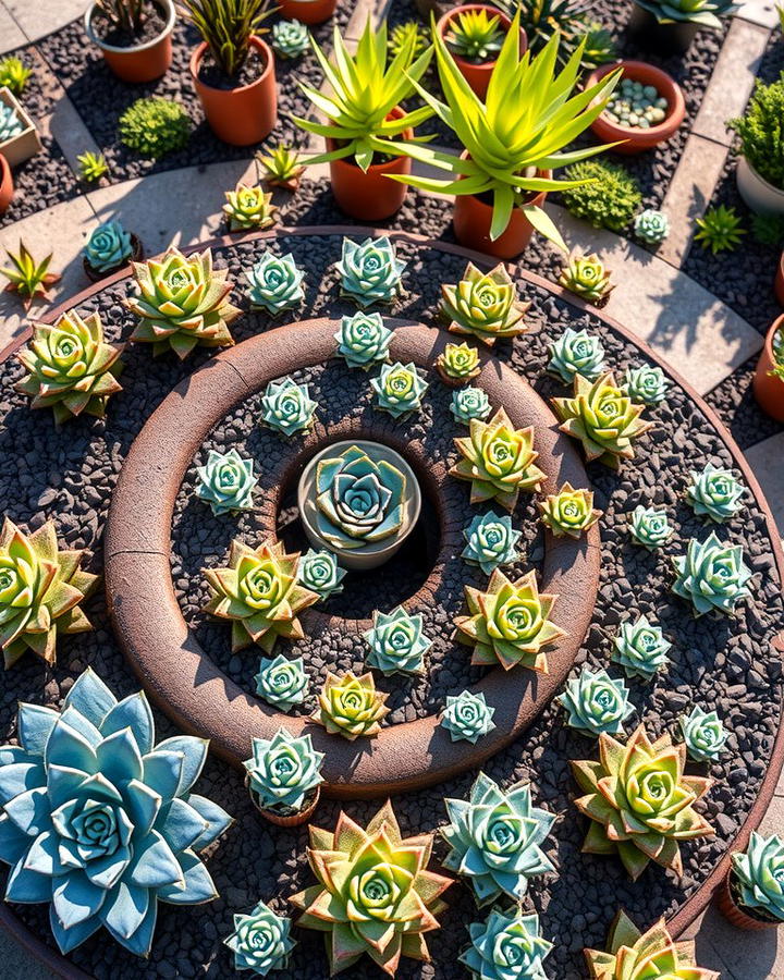 Succulent Spiral Garden - 25 Succulent Garden Ideas