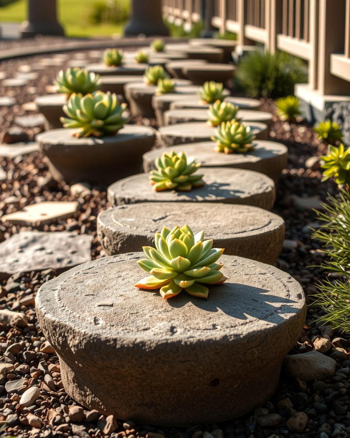 Succulent Stepping Stones - 25 Succulent Garden Ideas