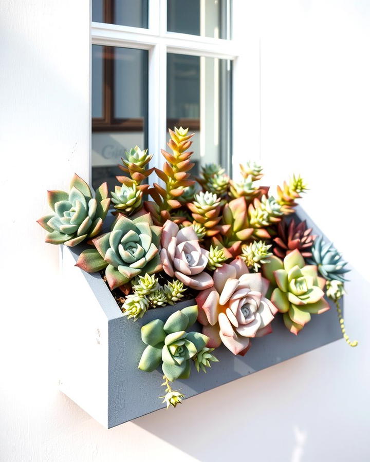 Succulent Window Boxes - 25 window box ideas