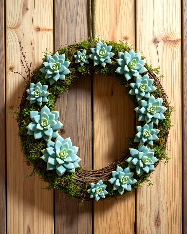 Succulent Wreath - 25 Succulent Garden Ideas