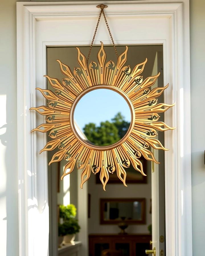 Sunburst Mirrors - 25 Summer Front Door Decor Ideas