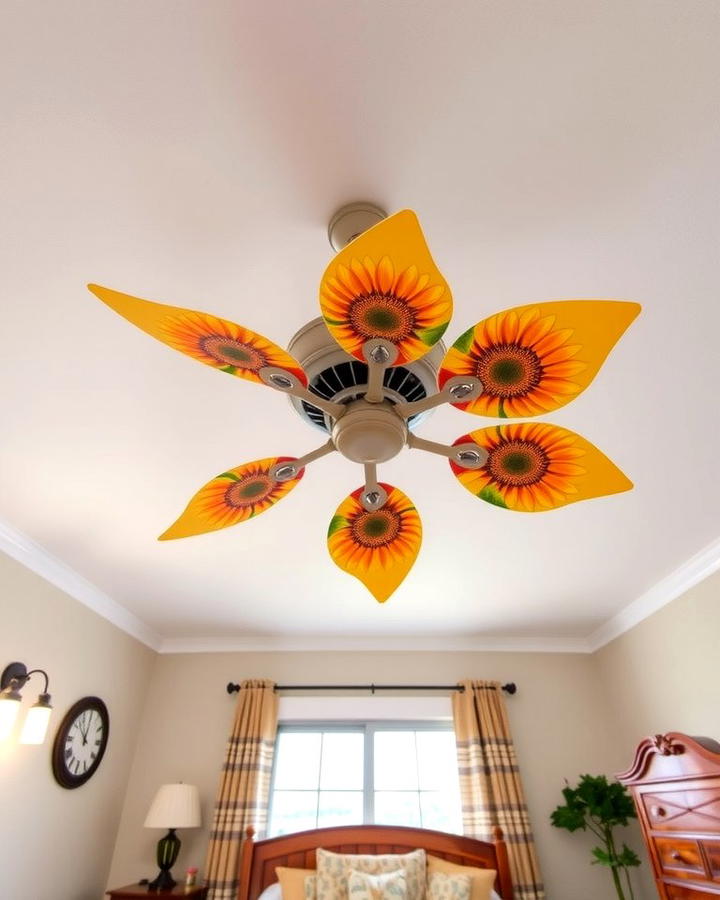 Sunflower Ceiling Fans - 25 Sunflower Bedroom Ideas