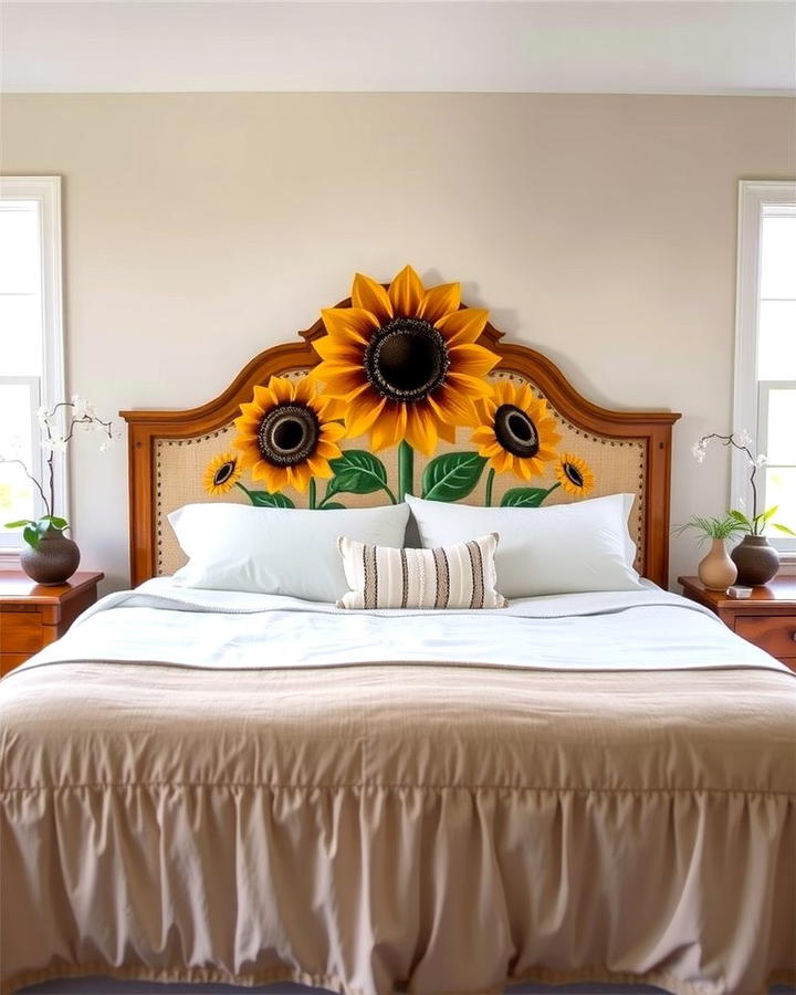 Sunflower Headboards - 25 Sunflower Bedroom Ideas