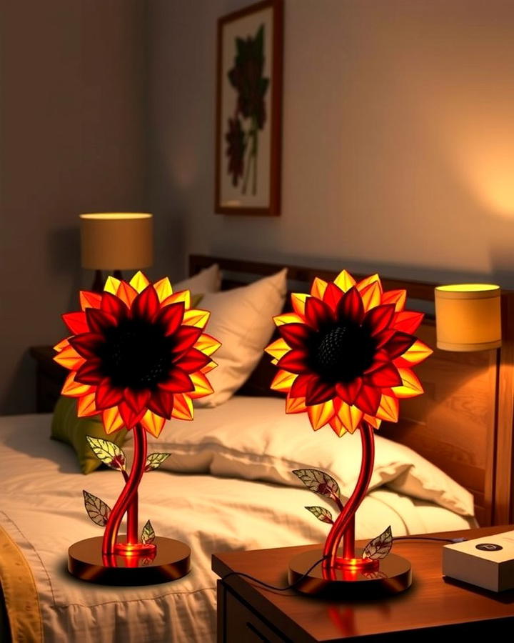 Sunflower Lamps - 25 Sunflower Bedroom Ideas