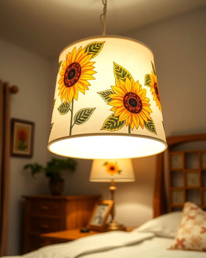 Sunflower Lampshades - 25 Sunflower Bedroom Ideas