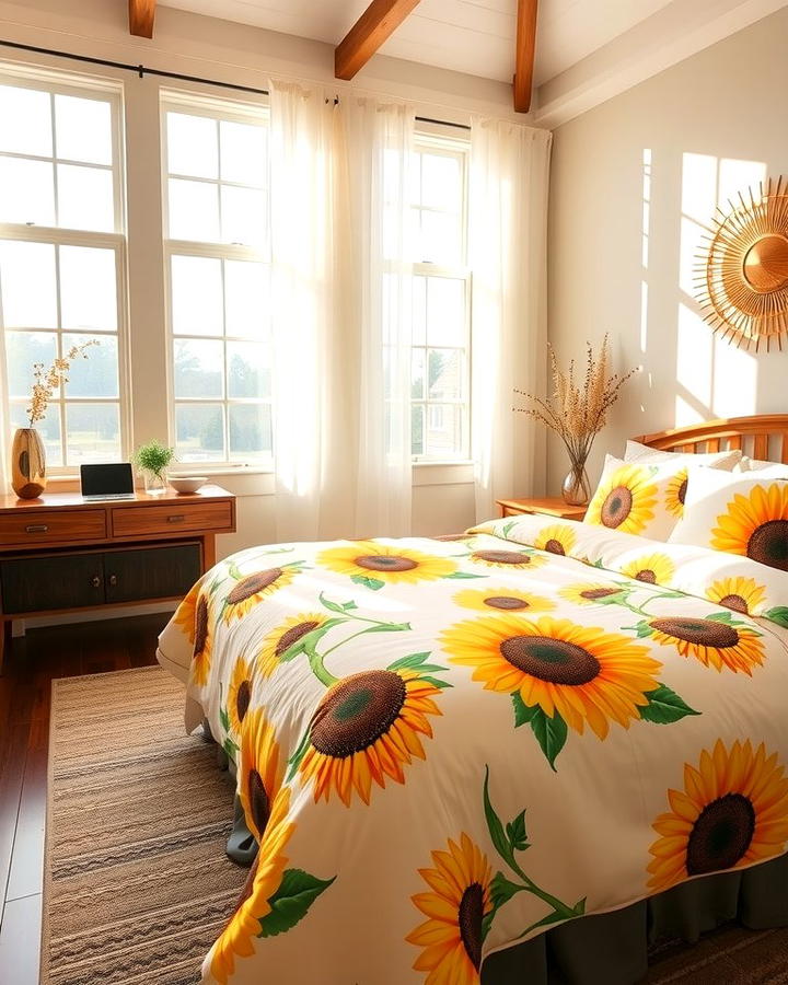 Sunflower Themed Bedding 2 - 25 Sunflower Bedroom Ideas