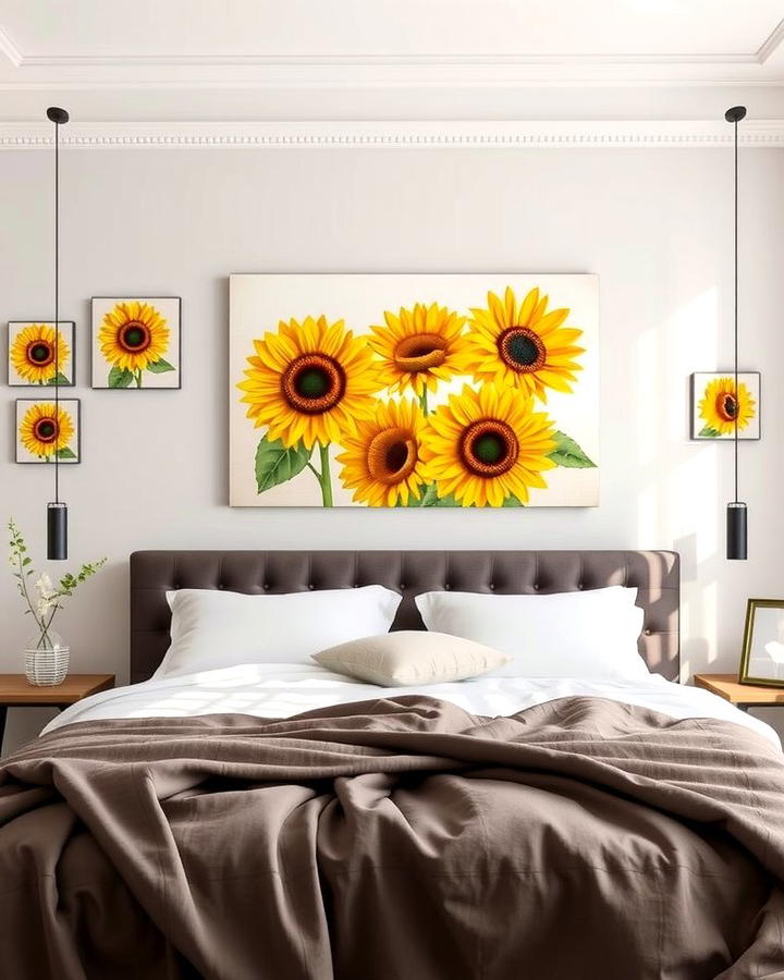 Sunflower Wall Art - 25 Sunflower Bedroom Ideas