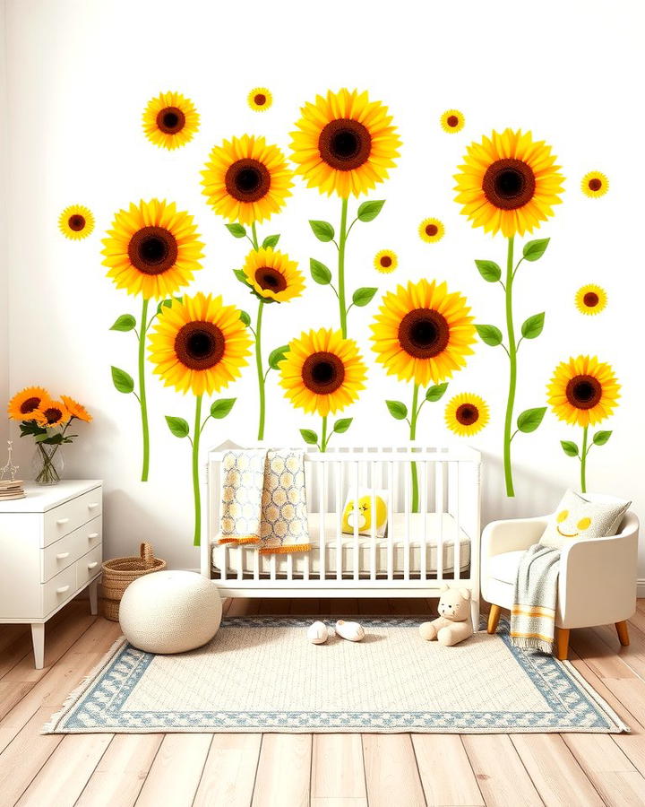 Sunflower Wall Decals - 25 Yellow Nursery Ideas